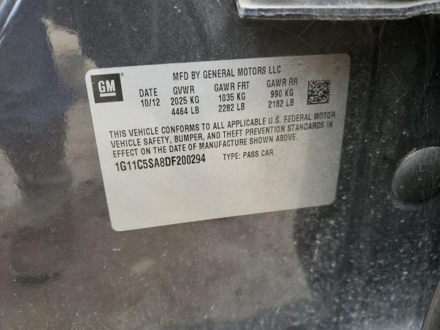 1G11C5SA8DF200294 - 2013 CHEVROLET MALIBU 1LT 石墨色 照片 12