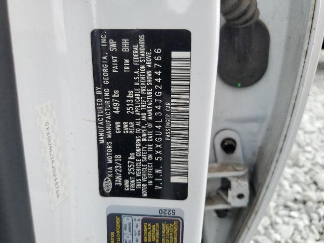 5XXGU4L34JG244766 - 2018 KIA OPTIMA EX WHITE photo 12