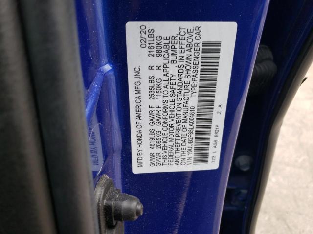 19UUB2F65LA004810 - 2020 ACURA TLX TECHNOLOGY BLUE photo 12