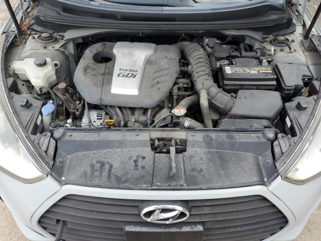 KMHTC6AE1FU222528 - 2015 HYUNDAI VELOSTER TURBO Արծաթագույն լուսանկար 11