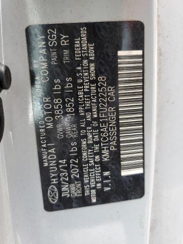 KMHTC6AE1FU222528 - 2015 HYUNDAI VELOSTER TURBO Արծաթագույն լուսանկար 12