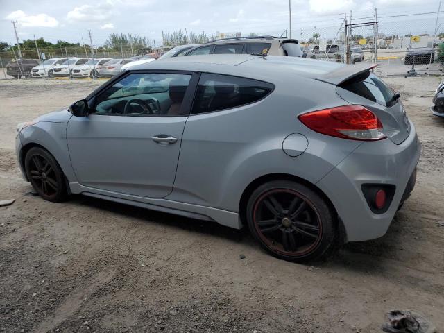 KMHTC6AE1FU222528 - 2015 HYUNDAI VELOSTER TURBO Արծաթագույն լուսանկար 2