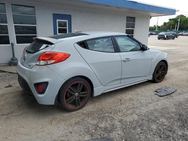 KMHTC6AE1FU222528 - 2015 HYUNDAI VELOSTER TURBO Արծաթագույն լուսանկար 3