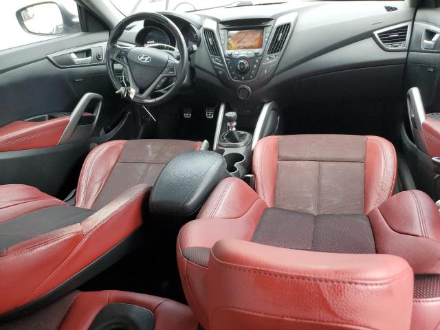 KMHTC6AE1FU222528 - 2015 HYUNDAI VELOSTER TURBO Արծաթագույն լուսանկար 8