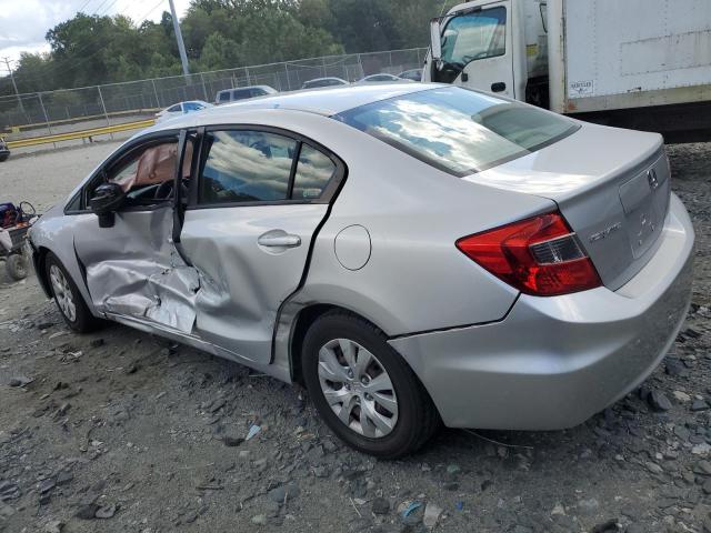 19XFB2F57CE376239 - 2012 HONDA CIVIC LX SILVER photo 2