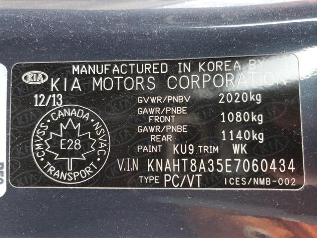 KNAHT8A35E7060434 - 2014 KIA RONDO BLUE photo 13