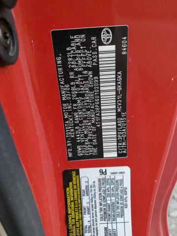 4T1FA38P66U102099 - 2006 TOYOTA CAMRY SOLA SE RED photo 12