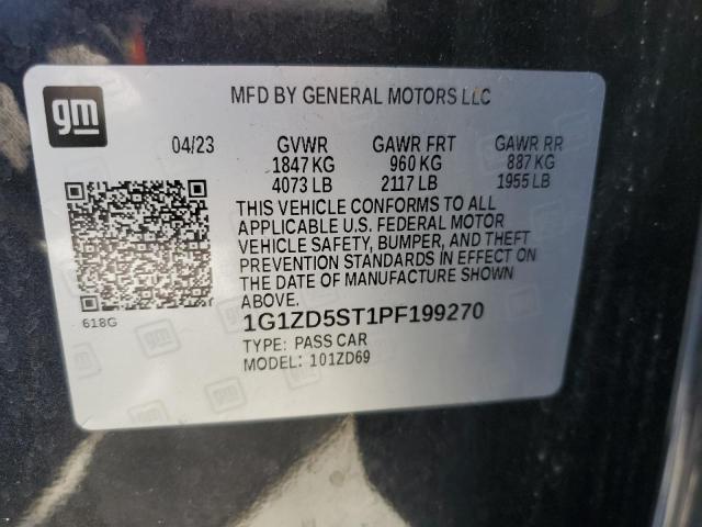 1G1ZD5ST1PF199270 - 2023 CHEVROLET MALIBU LT 灰色 照片 13