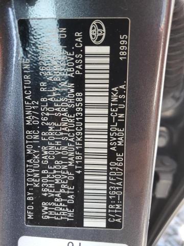 4T1BF1FK9CU139588 - 2012 TOYOTA CAMRY BASE Մոխրագույն լուսանկար 12