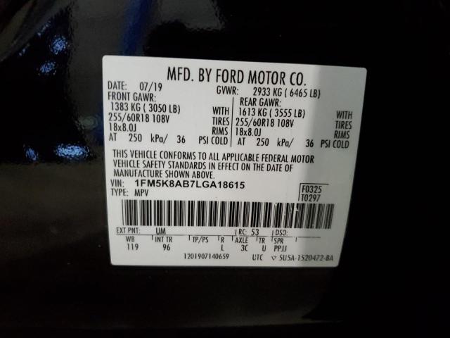 1FM5K8AB7LGA18615 - 2020 FORD EXPLORER POLICE INTERCEPTOR 黑色 照片 13