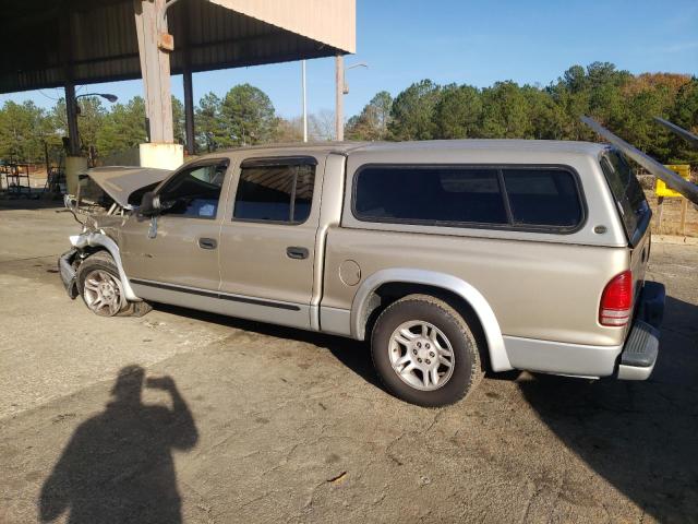 1B7HL48X02S684137 - 2002 DODGE DAKOTA QUAD SLT TAN photo 2