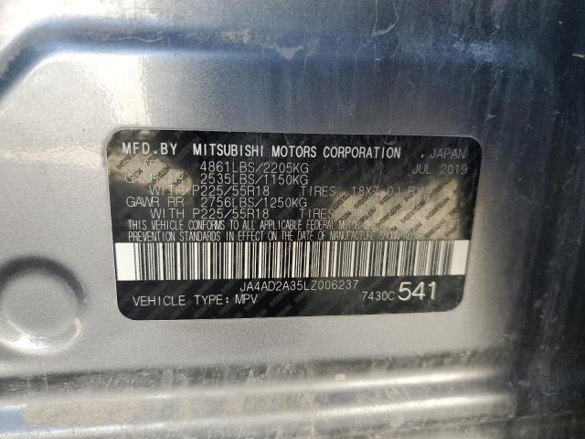 JA4AD2A35LZ006237 - 2020 MITSUBISHI OUTLANDER ES GRAY photo 13