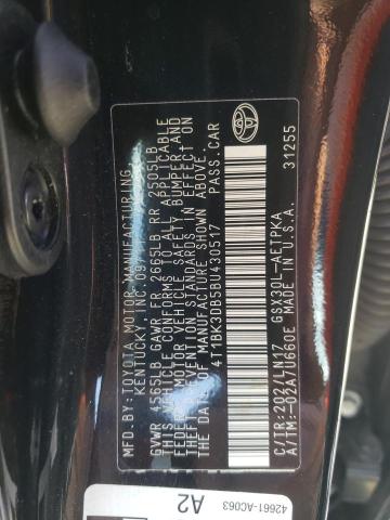 4T1BK3DB5BU430517 - 2011 TOYOTA AVALON BASE 黑色 照片 12