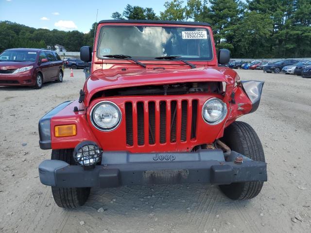 1J4FA39SX4P724444 - 2004 JEEP WRANGLER X RED photo 5