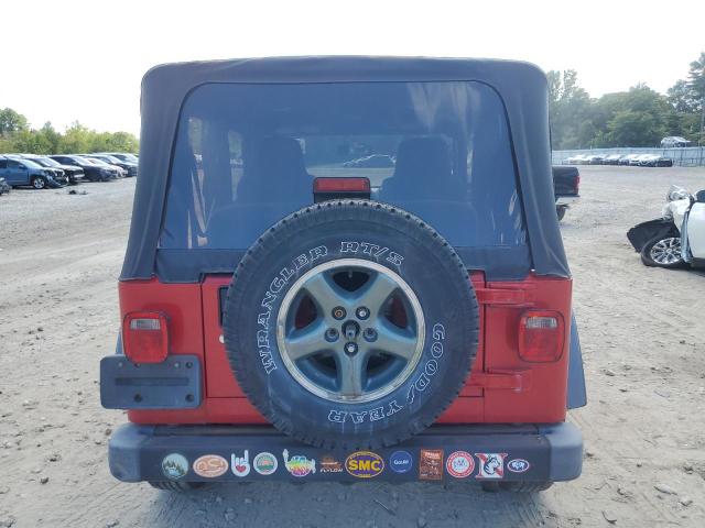 1J4FA39SX4P724444 - 2004 JEEP WRANGLER X RED photo 6