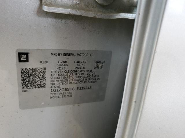 1G1ZG5ST6LF119348 - 2020 CHEVROLET MALIBU RS 银色 照片 13