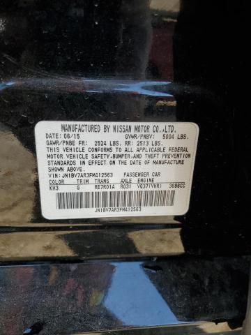 JN1BV7AR3FM412563 - 2015 INFINITI Q50 BASE BLACK photo 13