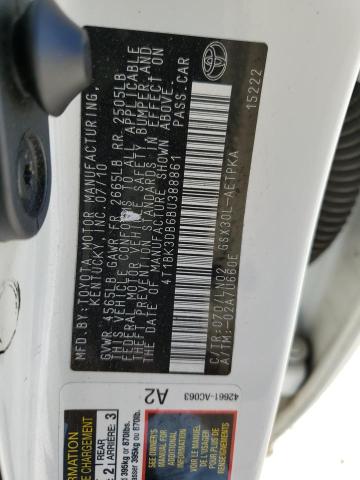 4T1BK3DB6BU388861 - 2011 TOYOTA AVALON BASE 白色 照片 12