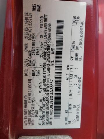 1FMCU9J92DUA23857 - 2013 FORD ESCAPE TITANIUM წითელი ფოტო 14