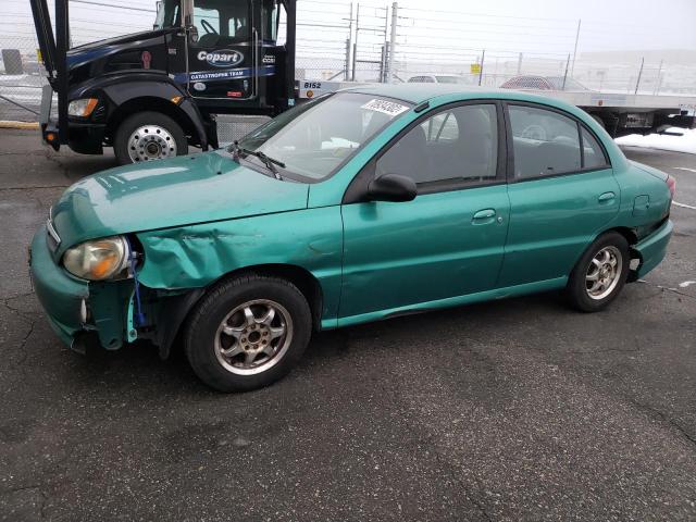 KNADC123216068981 - 2001 KIA RIO GREEN photo 1