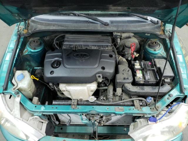 KNADC123216068981 - 2001 KIA RIO GREEN photo 11