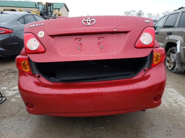 1NXBU4EE8AZ233056 - 2010 TOYOTA COROLLA BASE RED photo 6