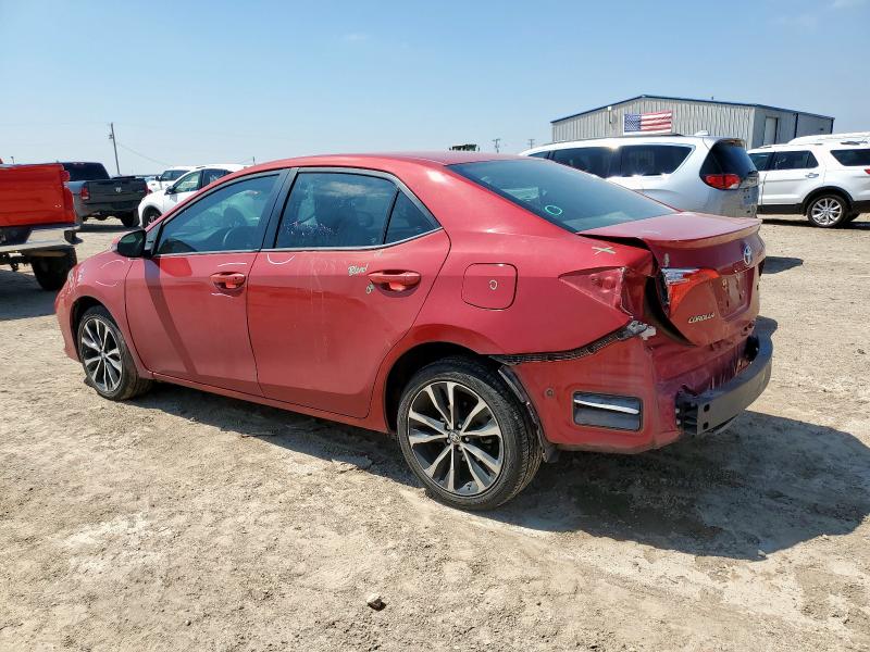 5YFBURHE5JP793742 - 2018 TOYOTA COROLLA L RED photo 2
