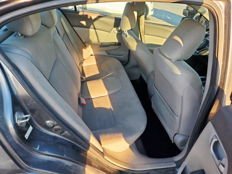 19XFB2F5XCE105465 - 2012 HONDA CIVIC LX GRAY photo 10