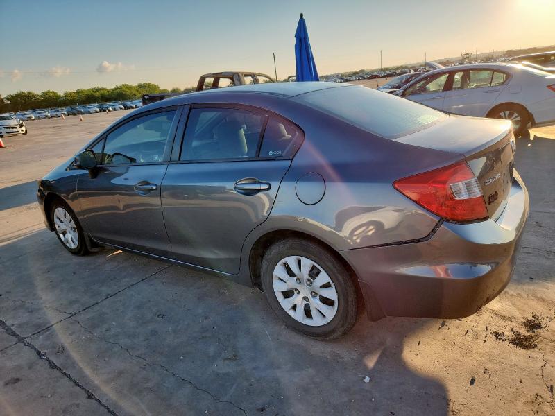 19XFB2F5XCE105465 - 2012 HONDA CIVIC LX GRAY photo 2