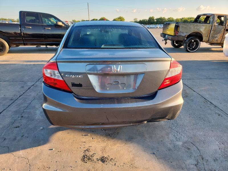 19XFB2F5XCE105465 - 2012 HONDA CIVIC LX GRAY photo 6