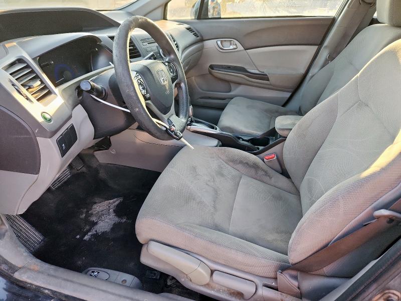 19XFB2F5XCE105465 - 2012 HONDA CIVIC LX GRAY photo 7