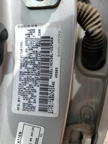4T1BF30K42U031141 - 2002 TOYOTA CAMRY LE SILVER photo 12