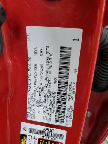 5TFUY5F16MX003361 - 2021 TOYOTA TUNDRA DOUBLE CAB SR/SR5 RED photo 12