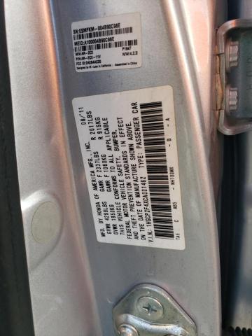 1HGCP2F4XCA001462 - 2012 HONDA ACCORD LXP SILVER photo 12