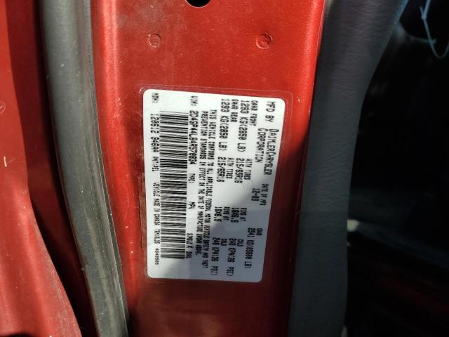 2D4GP44L84R570834 - 2004 DODGE GRAND CARAVAN SXT წითელი ფოტო 13