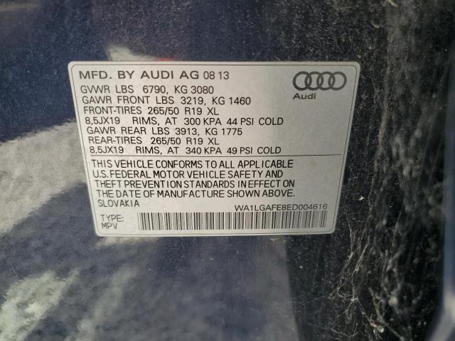 WA1LGAFE8ED004616 - 2014 AUDI Q7 PREMIUM PLUS Կապույտ լուսանկար 13
