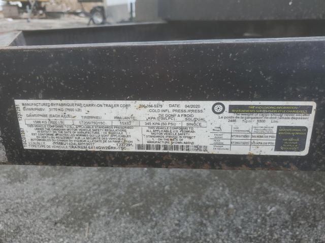 4YMBU1424LM013617 - 2020 UTILITY TRAILER Qara foto 10