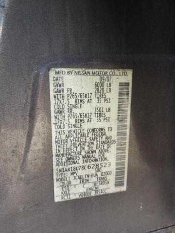 5N1AR18U78C628523 - 2008 NISSAN PATHFINDER S BROWN photo 14