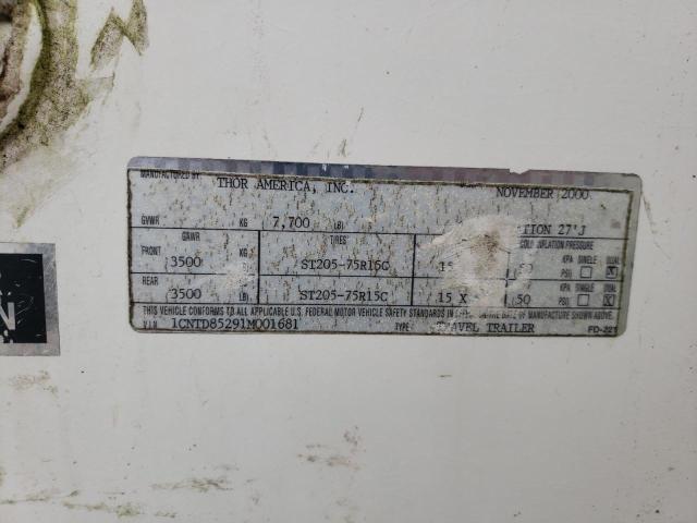 1CNTD85291M001681 - 2001 CITA CAMPER BEIGE photo 10