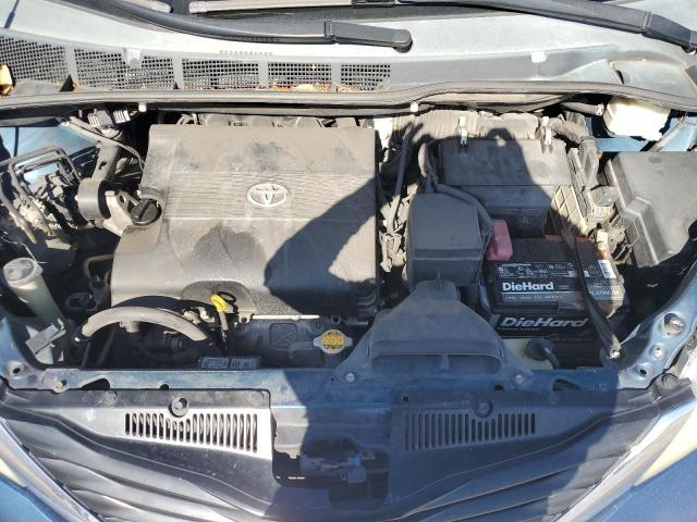 5TDYK3DC5BS005584 - 2011 TOYOTA SIENNA XLE BLUE photo 12