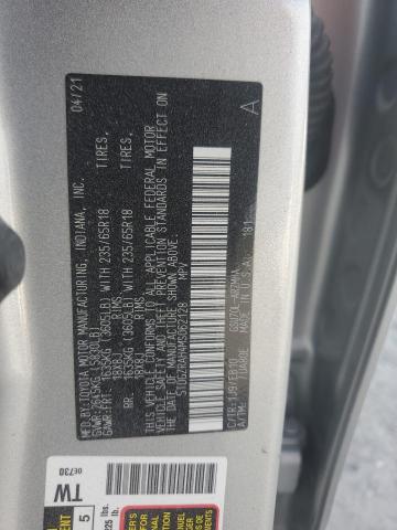 5TDGZRAH4MS062128 - 2021 TOYOTA HIGHLANDER XLE Сріблястий фото 13