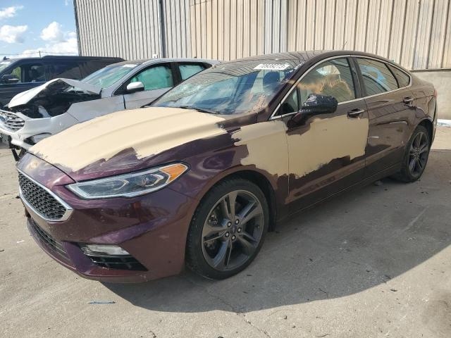 3FA6P0VP0HR338849 - 2017 FORD FUSION SPORT MAROON photo 1