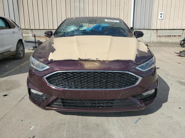 3FA6P0VP0HR338849 - 2017 FORD FUSION SPORT MAROON photo 5