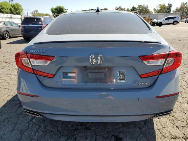 1HGCV1F39NA097675 - 2022 HONDA ACCORD SPORT GRAY photo 6
