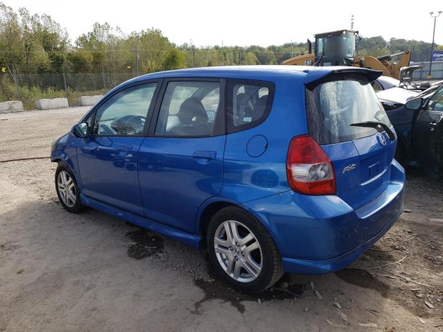 JHMGD38698S051721 - 2008 HONDA FIT SPORT BLUE photo 2