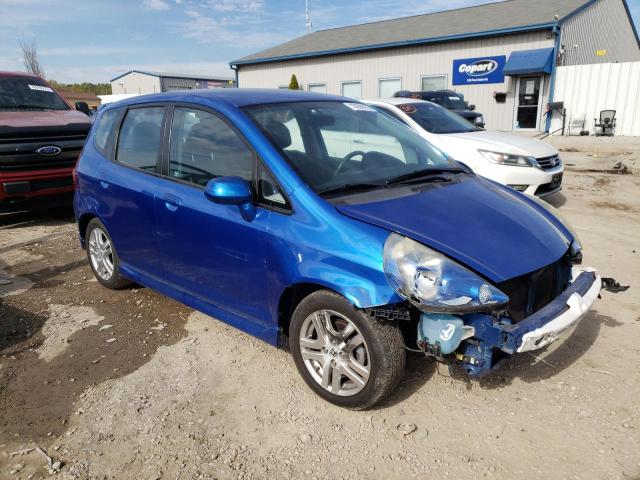 JHMGD38698S051721 - 2008 HONDA FIT SPORT BLUE photo 4