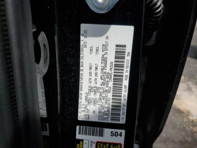 3TMLB5JN9SM101763 - 2025 TOYOTA TACOMA DOUBLE CAB BLACK photo 12
