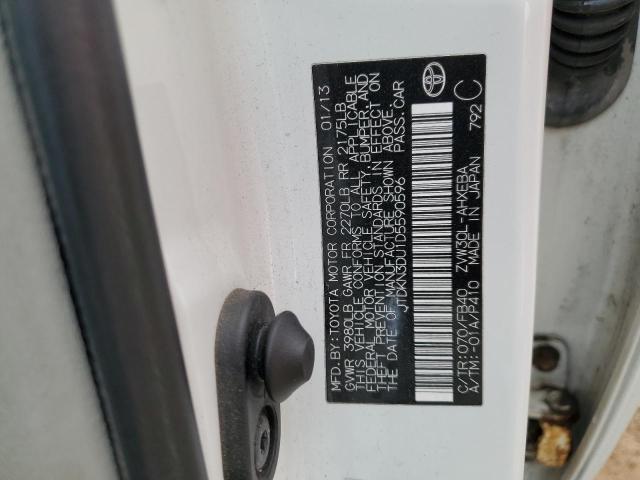 JTDKN3DU1D5590596 - 2013 TOYOTA PRIUS 白色 照片 12