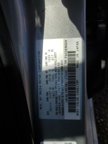 JM1BL1M53B1467664 - 2011 MAZDA 3 S SILVER photo 12