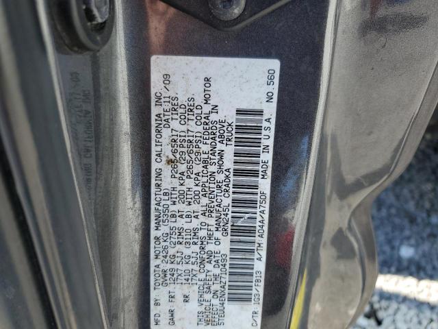 5TEUU4ENXAZ710493 - 2010 TOYOTA TACOMA ACCESS CAB 灰色 照片 12